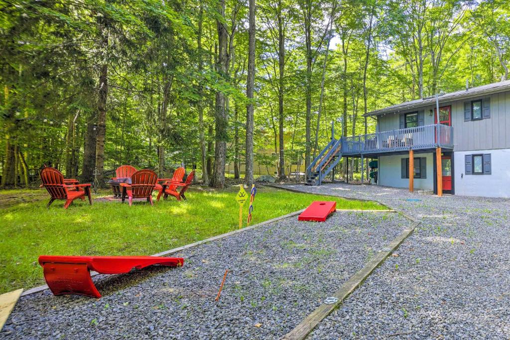 Gouldsboro House | Wraparound Deck: Big Bass Lake Home in Gouldsboro