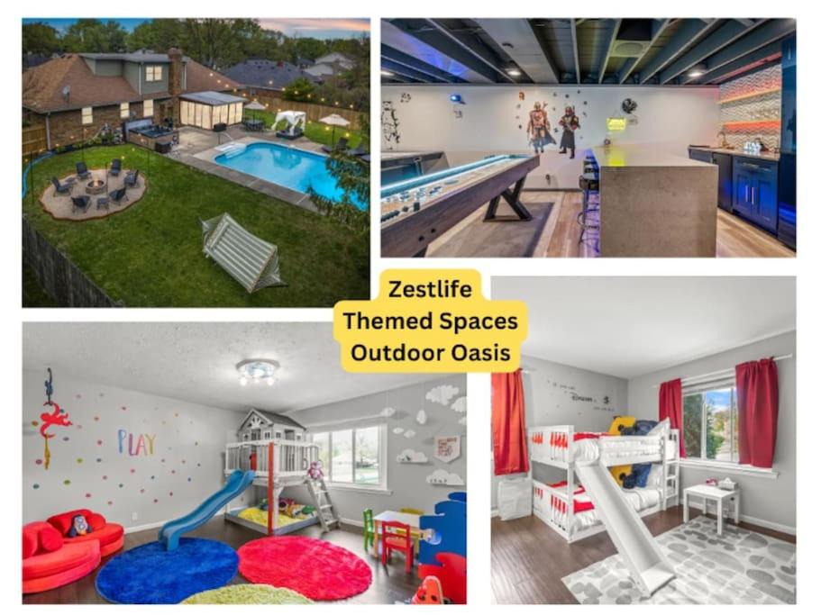 Indianapolis Villa | Zestlife-LuxuryEscape-ThemedRooms-Pool-GameRoom