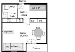 21 m² Studio flat ∙ 1 bedroom ∙ 3 guests