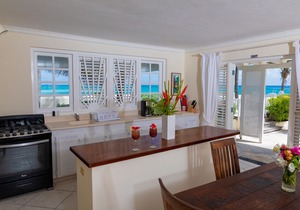 Beachfront 2 bedroom apt. No. 1 on the white sand beach of Silver Sands
