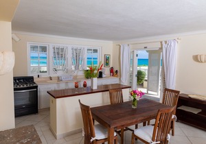 Beachfront 2 bedroom apt. No. 1 on the white sand beach of Silver Sands
