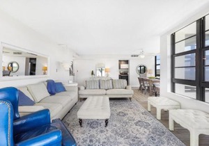 Beachfront condo with pool and wraparound balcony