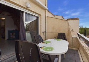 Charmant Studio Cabine Mezzanine avec Terrasse et Piscine à Marseillan - 6 Couchages - FR-1-326-437