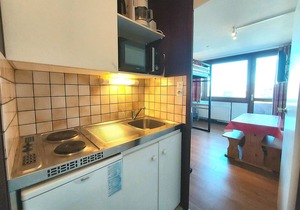 Cozy studio for 2 with direct slope access in Plagne Centre