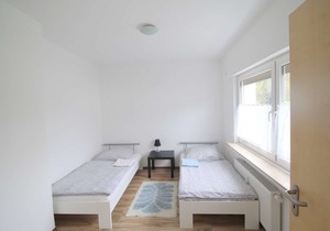E06 Workers Apartment in a quiet location in Eitorf with a terrace with a seating area