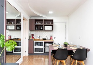 Flat Hotel Fusion com estacionamento grátis