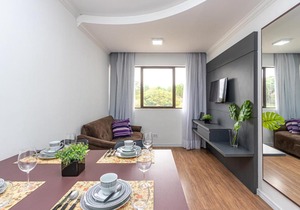 Flat Hotel Fusion com estacionamento grátis