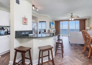 GULF FRONT @ CELADON BEACH~Quiet West End! Wraparound Balcony ~ Free Beach Chair Service!