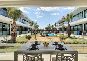 Modern, pool view, south west facing
