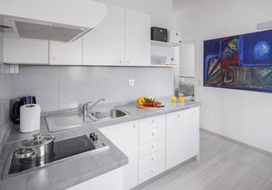 Popular modern fully equipped apartment with private terrace in a top location in Porec near the beach