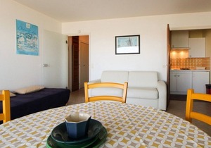Spacious studio sea view with terrace and pets allowed