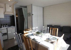Studio cabine 6 pers. avec balcon, exposé sud, Club Engaly II - FR-1-457-241