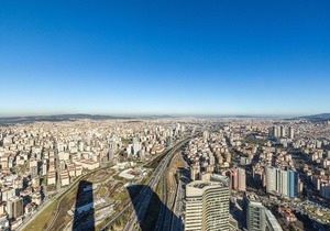 Studio Flat with Panoramic City View in Atasehir