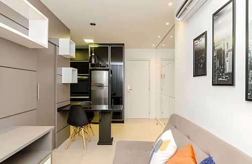 Matriz Apartment | 1 quarto elegante e planejado lifespace Curitiba.