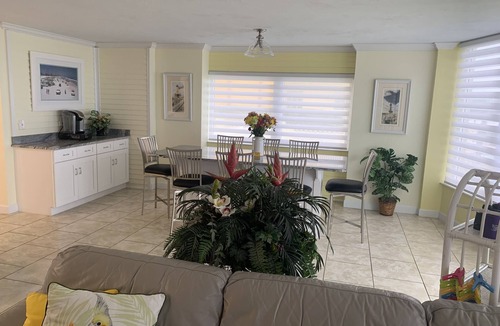 Daytona Beach Shores Condo | #101 First Floor, Direct Ocean Front, 3 King Beds, 3 Full Baths, Laundry #20 dog