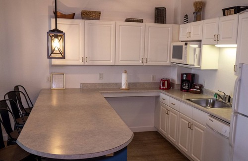 Delavan Lake Condo | 121- Cheerful & Sunny 2 Bedroom Lake View Condo w/Patio