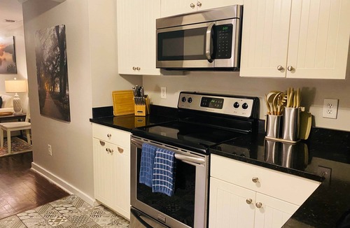 Historic Downtown Savannah Apartment | 14” Swim Spa, walkable, dog friendly, free parking, close to grocery and Forsyth