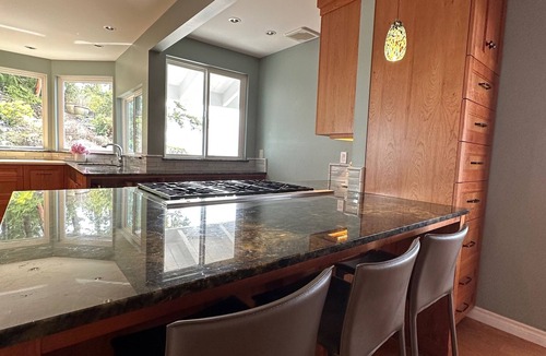 Halfmoon Bay House | 180° Ocean Views: Chef's Kitchen, Hot tub on 6.3 private acres of forest.