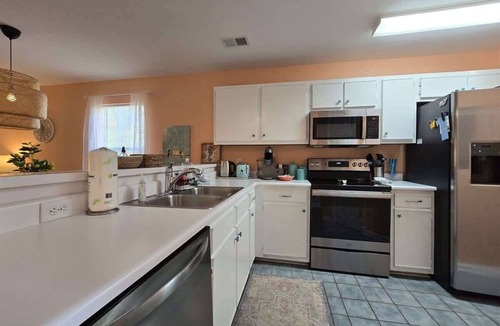 Carolina Forest Condo | 1st Floor Plush Condo | W&D | Pool & Hot Tub