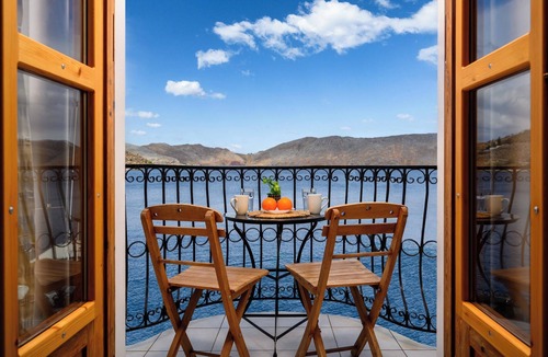 Symi Apartment | 1st floor Red - Over The Sea Apartments with sea view