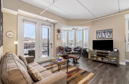 Manistee Condo | 2 bedroom Downtown Condo on the River Channel