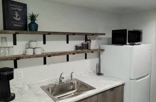 Arnolds Park Apartment | 2 bedrooms with queen beds. This suite is on the 2nd floor and does require a guest to use steps.