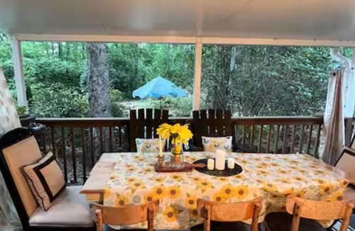 Lake Toxaway Cabin | 2 Cozy Bear Fun Cabins, Hiking Fire pit, waterfalls with Wifi kitchen Tree swing