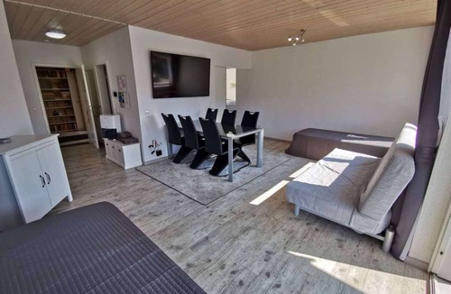 Busenbach Apartment | 2 Room Kitchen 65"smart SAT-TV Prime Washer-Dryer Balcony Parking for 4+2 Guests