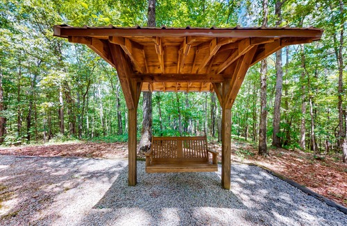 West Point Cabin | 24-acre property with creek, picnic gazebo, firepit, fireplace, & W/D
