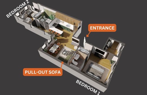 Somerville Apartment | 2BR2Bth 2 Parking Spaces,TD Garden,MIT,Harvard,BOS