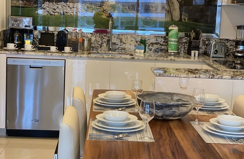Playa Mujeres House | 3 Bedroom Ocean View with furnished balcony and hot tub along with hammocks.