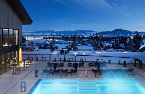Teton Village Hotel | 3 Units, Gnarnia | Two Queen at Gravity Haus Jackson Hole