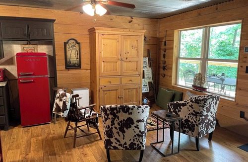 Buckhead Cabin | 5 Acre Lakefront Oconee Log Home! Dock, Fire Pit. Fish, Boat, Marina, Stables