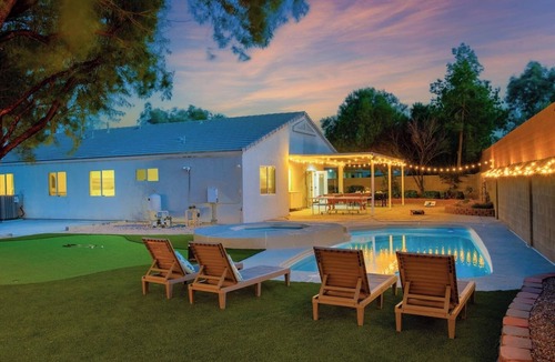 North Las Vegas House | 5BD Spacious Backyard, Arcades, Pool, Spa, Golf
