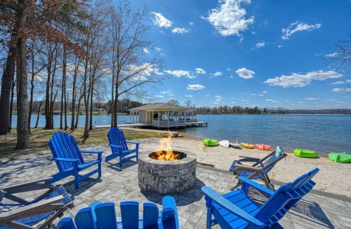 Bumpass House | 5BR and 5.5 BA Lakefront Home w/private hot tub and dogs ok!