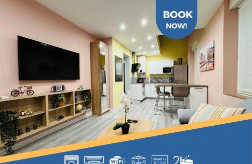 Mont d'Arene Apartment | 70m2 climatisé - Parking privé - Terrasse - 2 chambres - Lycée Roosevelt - Reims Arena