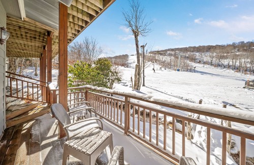 Beech Mountain House | 7BR Ski Chalet on Slopes of Beech Mountain, Wall of Windows Overlooking Slopes, Hot Tub, Game Tables