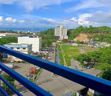 Cagayan de Oro Apartment | 9F The Loop Limketkai Condo Towers - Stay at Nancy- Spacious 1 Bedroom unit - Separate Living Room and Kitchen - Free Wifi - Smart TV - Balcony - Mountain View