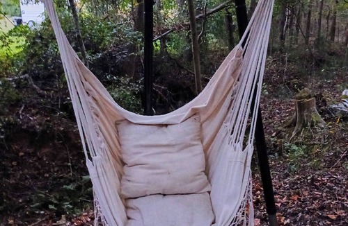 Lancaster RV Rental | A crackling campfire, a creek & deer outside your tent & we have a nature trail!