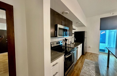 Downtown Omaha Apartment | A historic 700 square foot Atrium loft in the heart of the Old Market