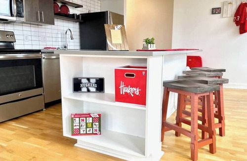 Old Market Apartment | A historic Husker themed, 1,300 square foot loft in the heart of the Old Market
