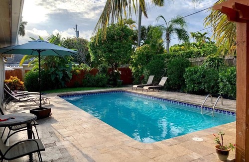 West Palm Beach House | A Relaxing Oasis w/private heated salt water pool! Close to the Intracoastal.