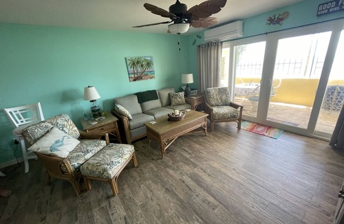 Estate Golden Rock Condo | A Tropical Paradise Inside and Out, right on the Beach!