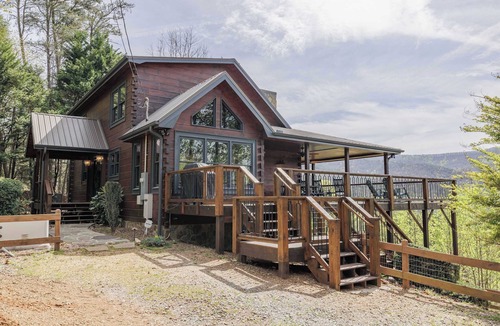 Blue Ridge Cabin | Above the Clouds: Summer Mountain Retreat with Hot Tub, Fireplace & Views