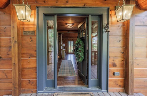 Blue Ridge Cabin | Above the Clouds: Summer Mountain Retreat with Hot Tub, Fireplace & Views
