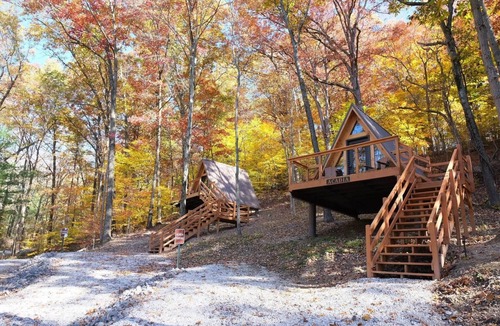 Scio Cabin | Acadia/Rustic Lakeview Cabin- 2 Person A-Frame