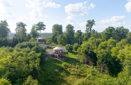 Knox Dale RV Rental | Adventure Abode | Modern Yurt w/Hot Tub, Bubble Dome + ADA Access