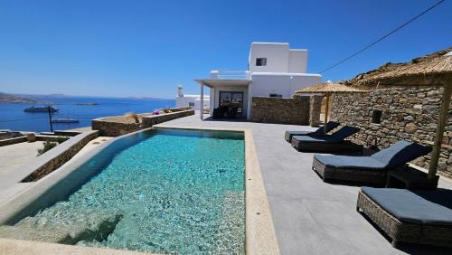 Tourlos Villa | Aether Mykonos 3BR Villa with Serene Port & Town Views