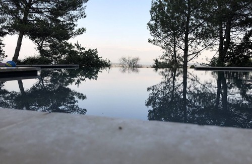 Saint-Marcel-d'Aredeche House | Air-conditioned wooden gîte on stilts with heated swimming pool, animals accepted