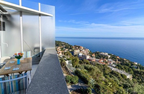 Cap d'Ail Apartment | Air-Conditioned Apartment With Sea View Furnished Terrace & Parking
